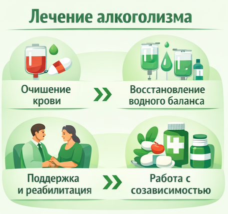 лечение алкоголизма в Калининске этапы